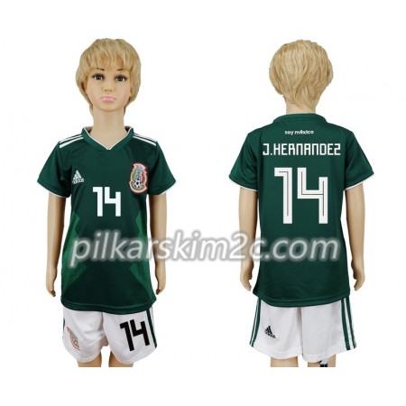 Koszulka Meksyk Javier Hernandez 14 Dziecięca Główna Mistrzostwa Świata 2018 - Koszulki Piłkarskie