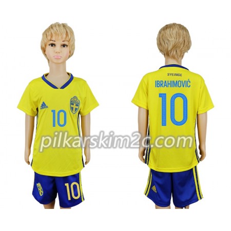 Koszulka Szwecja Zlatan Ibrahimovic 10 Dziecięca Główna Mistrzostwa Świata 2018 - Koszulki Piłkarskie